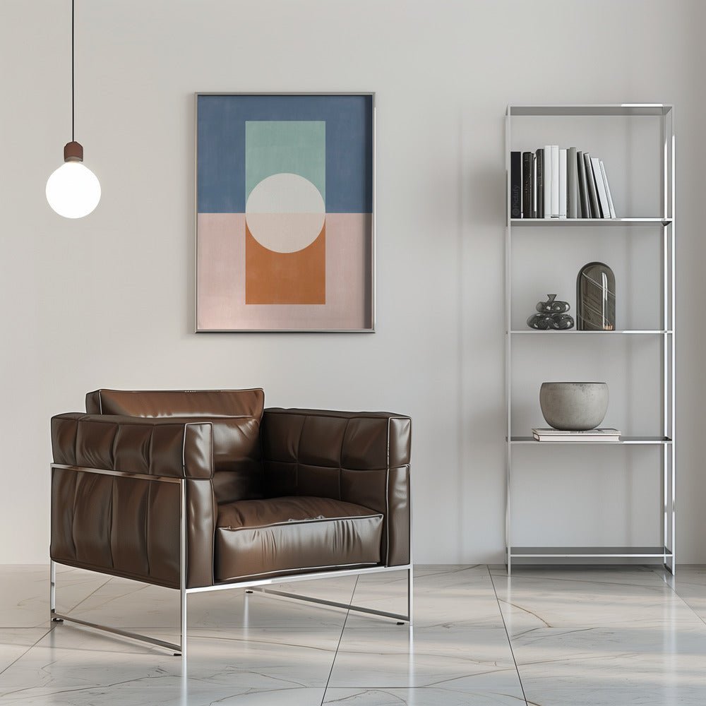 Geometric Shapes And A Muted Color Palette - Stretched Canvas, Poster or Fine Art Print - I Heart Wall Art - Poster Print, Canvas Print or Framed Art Print