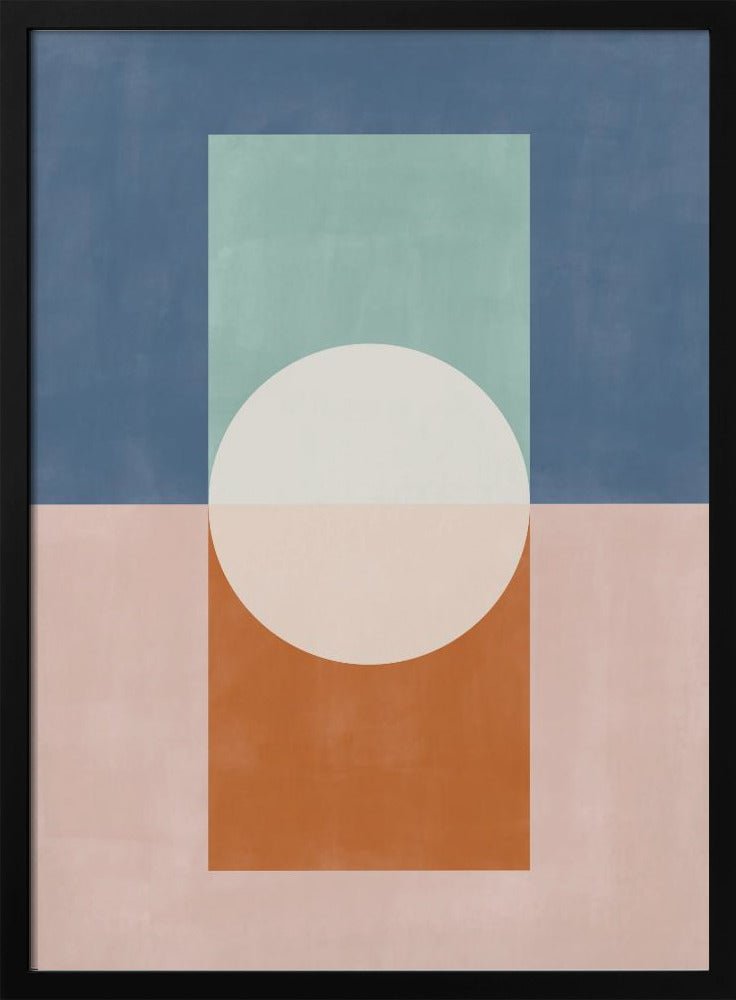 Geometric Shapes And A Muted Color Palette - Stretched Canvas, Poster or Fine Art Print - I Heart Wall Art - Poster Print, Canvas Print or Framed Art Print
