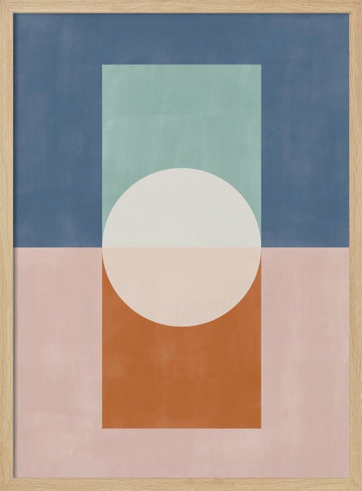 Geometric Shapes And A Muted Color Palette - Stretched Canvas, Poster or Fine Art Print - I Heart Wall Art - Poster Print, Canvas Print or Framed Art Print