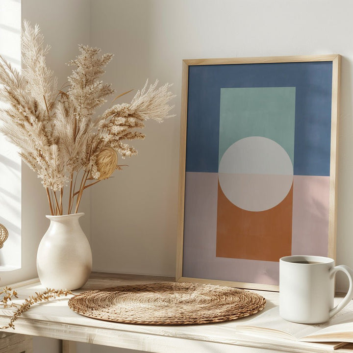 Geometric Shapes And A Muted Color Palette - Stretched Canvas, Poster or Fine Art Print - I Heart Wall Art - Poster Print, Canvas Print or Framed Art Print