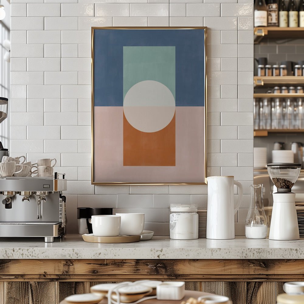 Geometric Shapes And A Muted Color Palette - Stretched Canvas, Poster or Fine Art Print - I Heart Wall Art - Poster Print, Canvas Print or Framed Art Print
