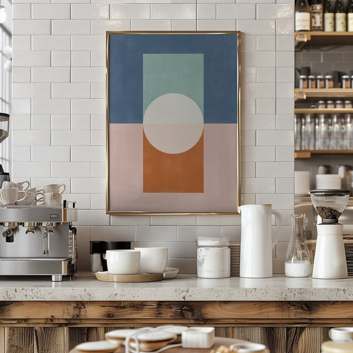 Geometric Shapes And A Muted Color Palette - Stretched Canvas, Poster or Fine Art Print - I Heart Wall Art - Poster Print, Canvas Print or Framed Art Print