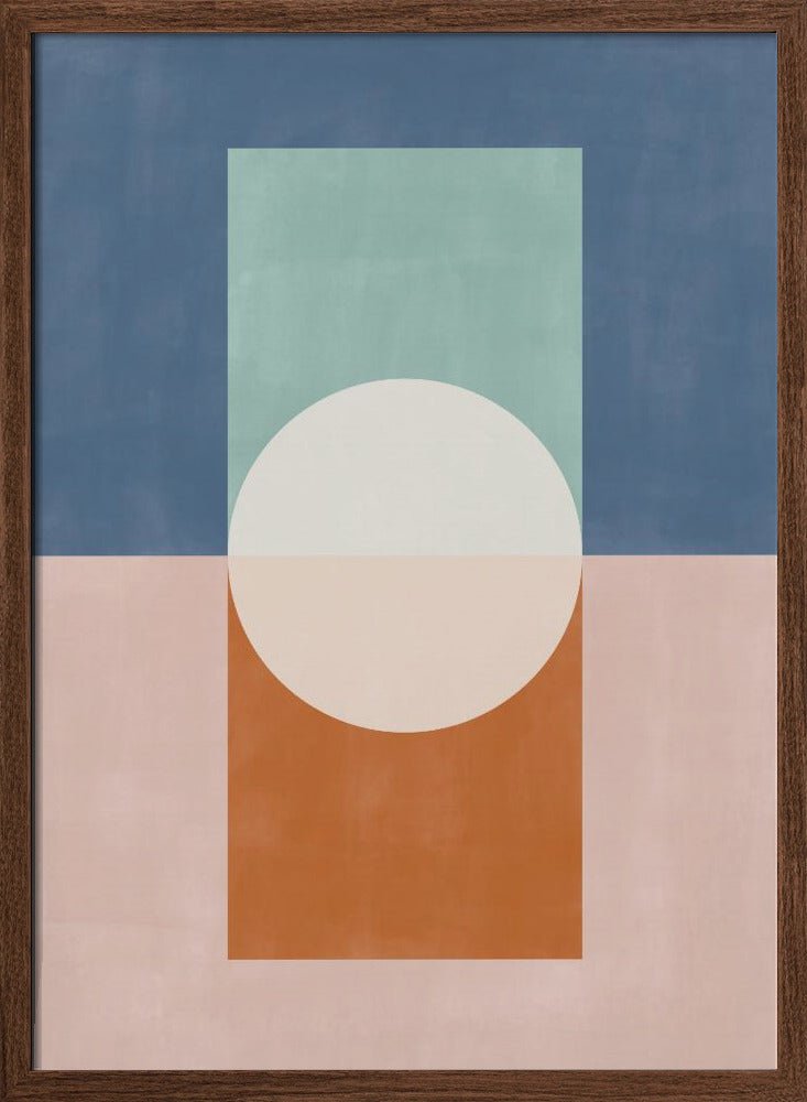 Geometric Shapes And A Muted Color Palette - Stretched Canvas, Poster or Fine Art Print - I Heart Wall Art - Poster Print, Canvas Print or Framed Art Print