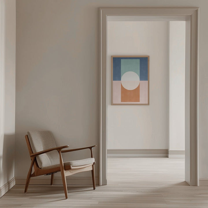 Geometric Shapes And A Muted Color Palette - Stretched Canvas, Poster or Fine Art Print - I Heart Wall Art - Poster Print, Canvas Print or Framed Art Print