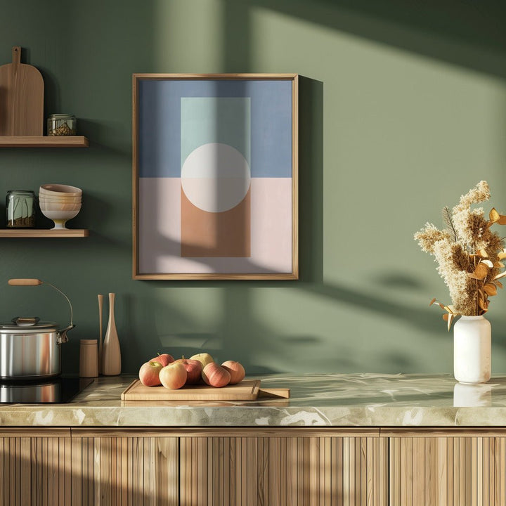 Geometric Shapes And A Muted Color Palette - Stretched Canvas, Poster or Fine Art Print - I Heart Wall Art - Poster Print, Canvas Print or Framed Art Print