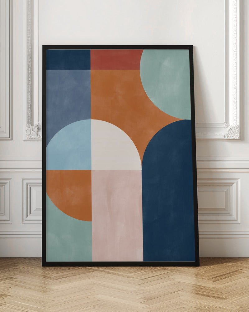 Geometric Shapes And Bold Colors - Stretched Canvas, Poster or Fine Art Print - I Heart Wall Art - Poster Print, Canvas Print or Framed Art Print