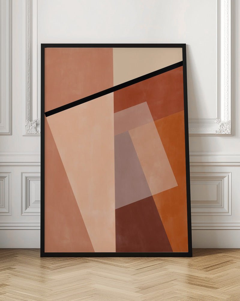 Geometric Shapes And Warm Earth Tones - Stretched Canvas, Poster or Fine Art Print - I Heart Wall Art - Poster Print, Canvas Print or Framed Art Print