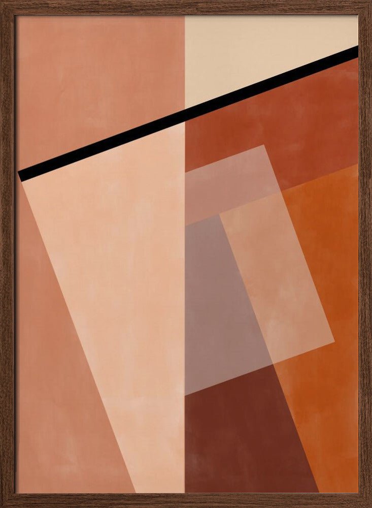 Geometric Shapes And Warm Earth Tones - Stretched Canvas, Poster or Fine Art Print - I Heart Wall Art - Poster Print, Canvas Print or Framed Art Print