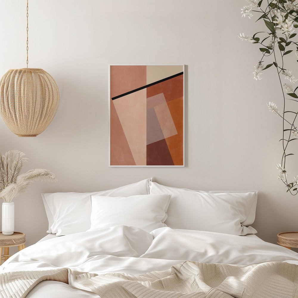 Geometric Shapes And Warm Earth Tones - Stretched Canvas, Poster or Fine Art Print - I Heart Wall Art - Poster Print, Canvas Print or Framed Art Print