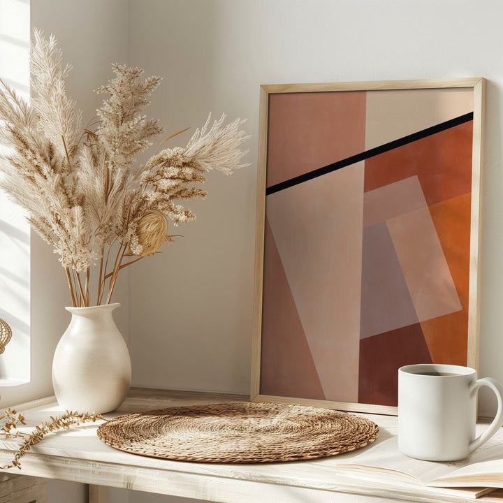 Geometric Shapes And Warm Earth Tones - Stretched Canvas, Poster or Fine Art Print - I Heart Wall Art - Poster Print, Canvas Print or Framed Art Print
