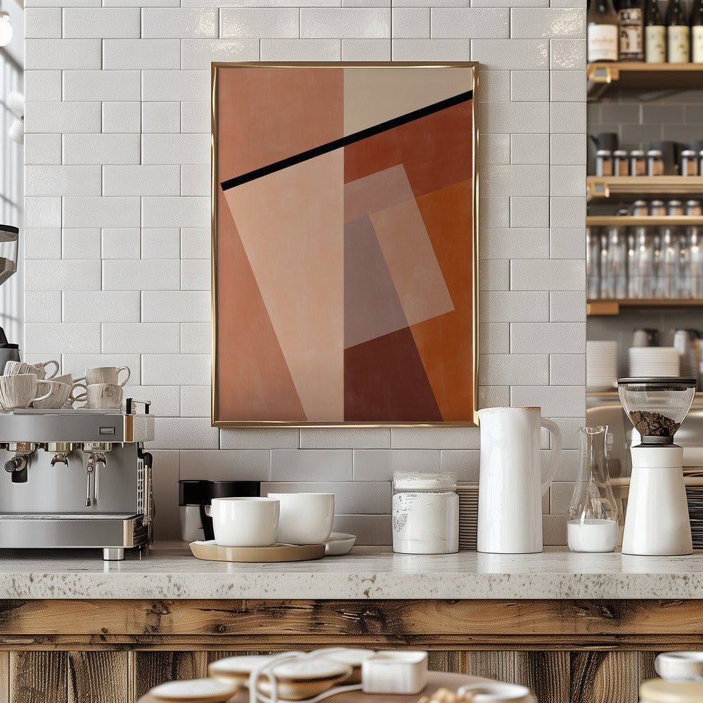 Geometric Shapes And Warm Earth Tones - Stretched Canvas, Poster or Fine Art Print - I Heart Wall Art - Poster Print, Canvas Print or Framed Art Print