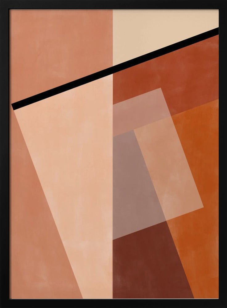 Geometric Shapes And Warm Earth Tones - Stretched Canvas, Poster or Fine Art Print - I Heart Wall Art - Poster Print, Canvas Print or Framed Art Print