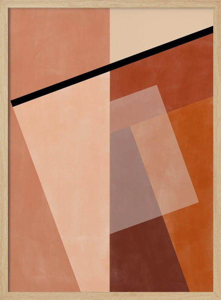 Geometric Shapes And Warm Earth Tones - Stretched Canvas, Poster or Fine Art Print - I Heart Wall Art - Poster Print, Canvas Print or Framed Art Print