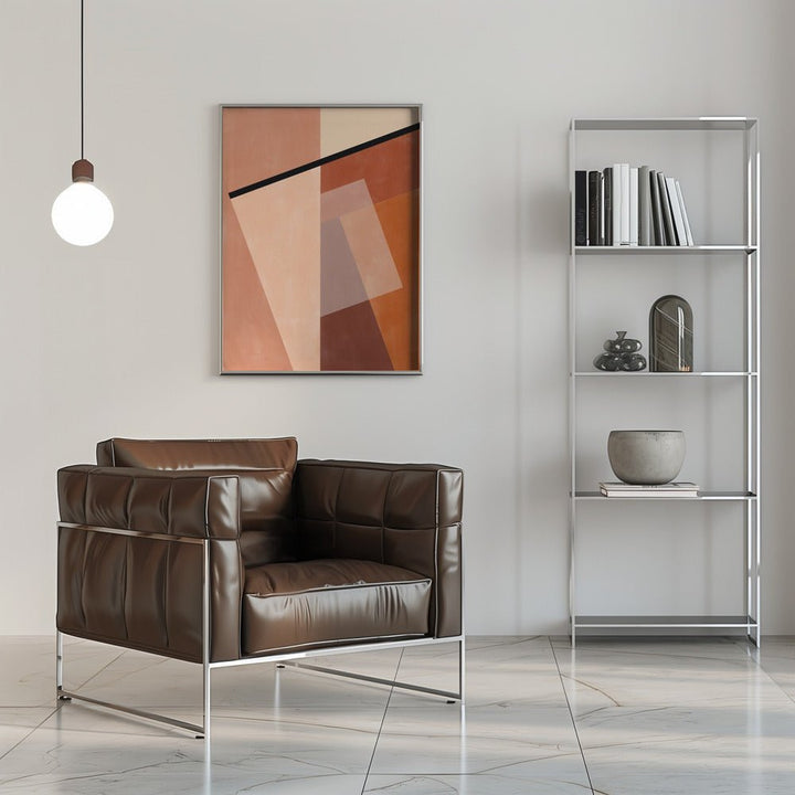 Geometric Shapes And Warm Earth Tones - Stretched Canvas, Poster or Fine Art Print - I Heart Wall Art - Poster Print, Canvas Print or Framed Art Print