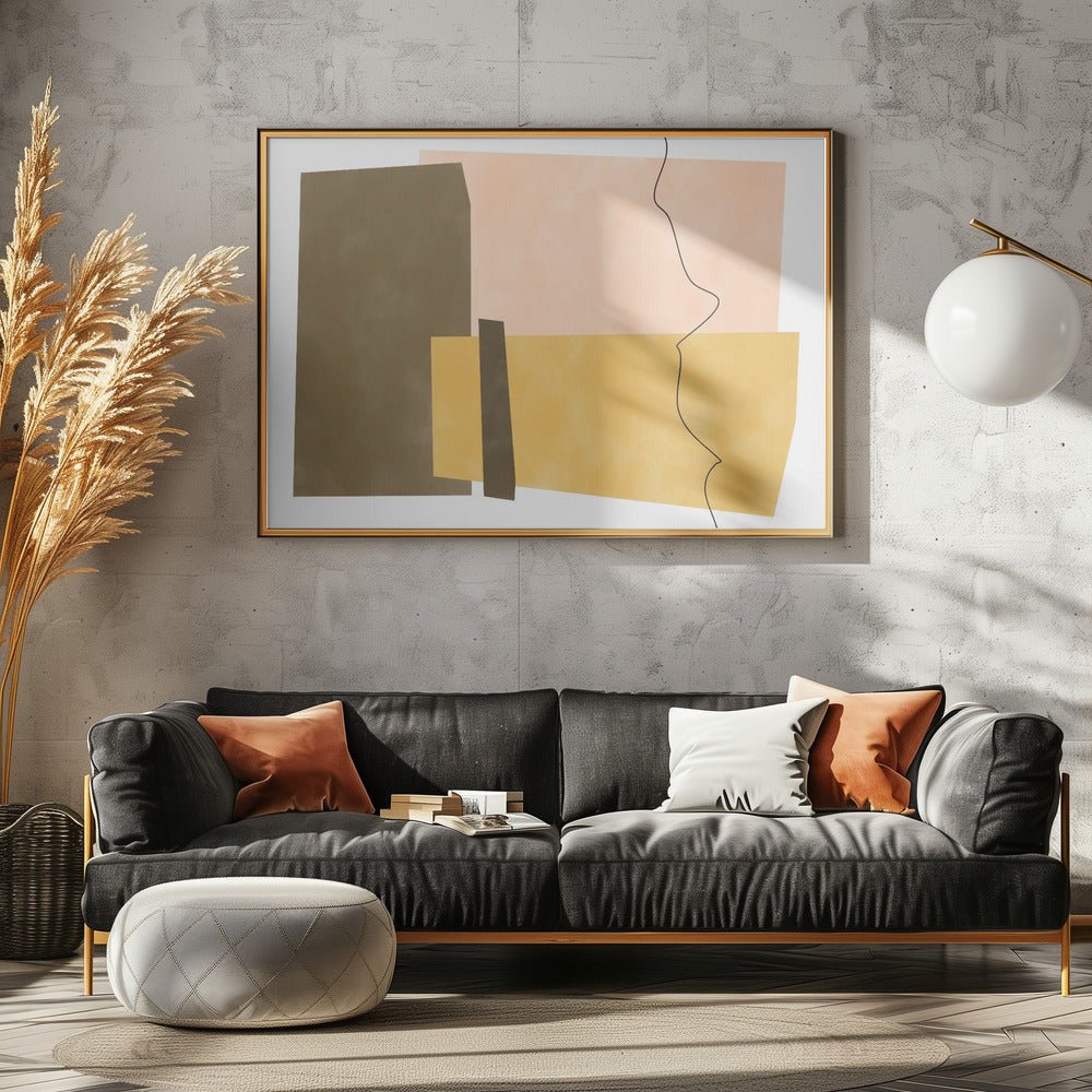 Geometric Shapes In Earthy Tones - Stretched Canvas, Poster or Fine Art Print - I Heart Wall Art - Poster Print, Canvas Print or Framed Art Print