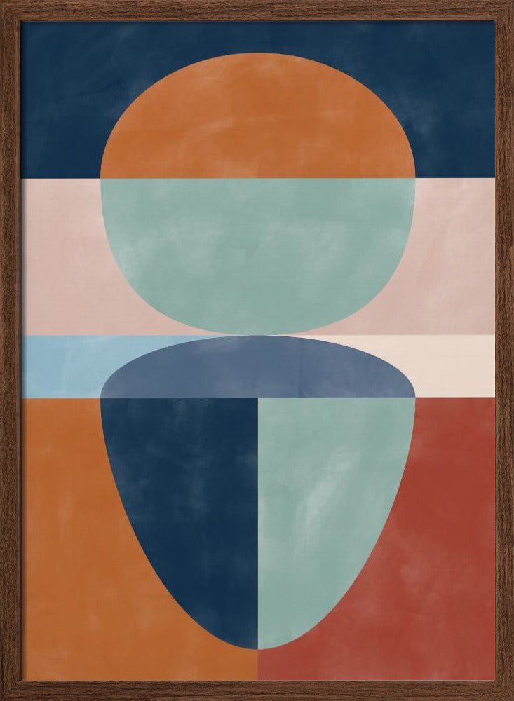 Geometric Shapes In Muted earth tones - Stretched Canvas, Poster or Fine Art Print - I Heart Wall Art - Poster Print, Canvas Print or Framed Art Print