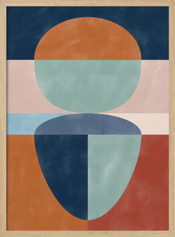 Geometric Shapes In Muted earth tones - Stretched Canvas, Poster or Fine Art Print - I Heart Wall Art - Poster Print, Canvas Print or Framed Art Print
