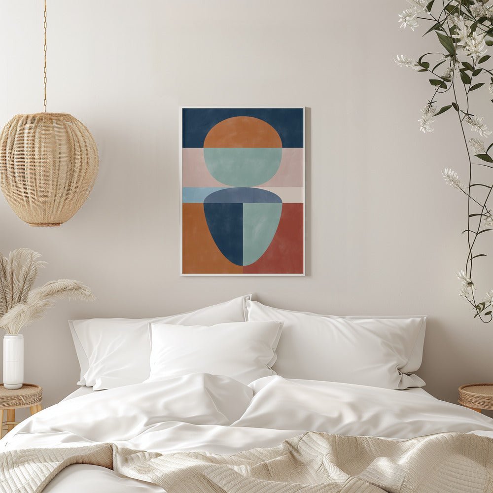 Geometric Shapes In Muted earth tones - Stretched Canvas, Poster or Fine Art Print - I Heart Wall Art - Poster Print, Canvas Print or Framed Art Print