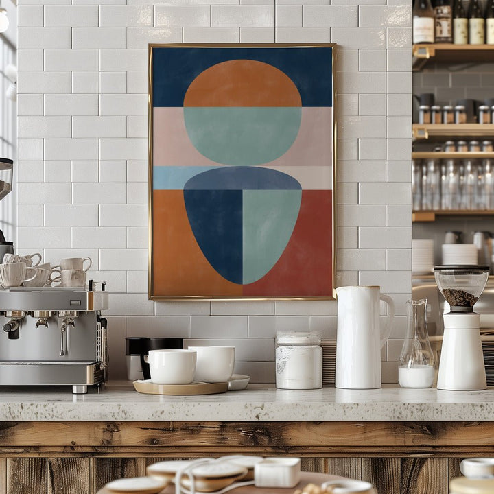 Geometric Shapes In Muted earth tones - Stretched Canvas, Poster or Fine Art Print - I Heart Wall Art - Poster Print, Canvas Print or Framed Art Print