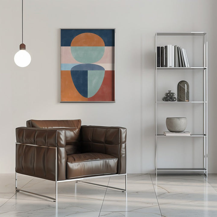 Geometric Shapes In Muted earth tones - Stretched Canvas, Poster or Fine Art Print - I Heart Wall Art - Poster Print, Canvas Print or Framed Art Print