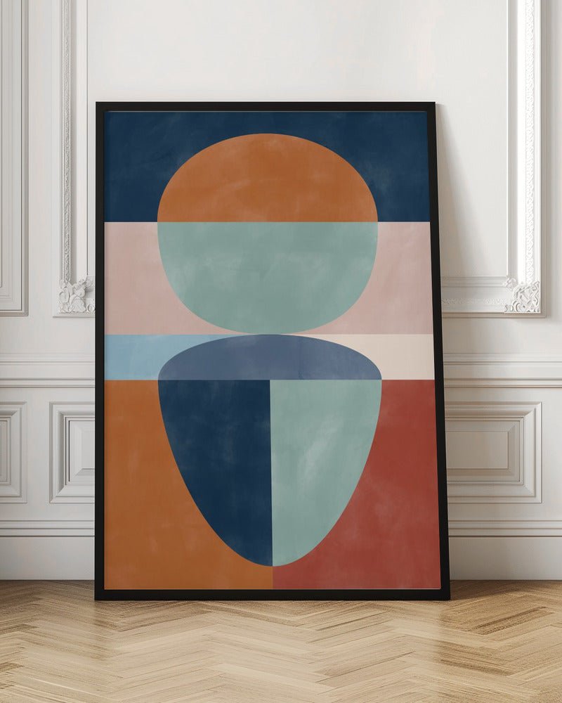 Geometric Shapes In Muted earth tones - Stretched Canvas, Poster or Fine Art Print - I Heart Wall Art - Poster Print, Canvas Print or Framed Art Print