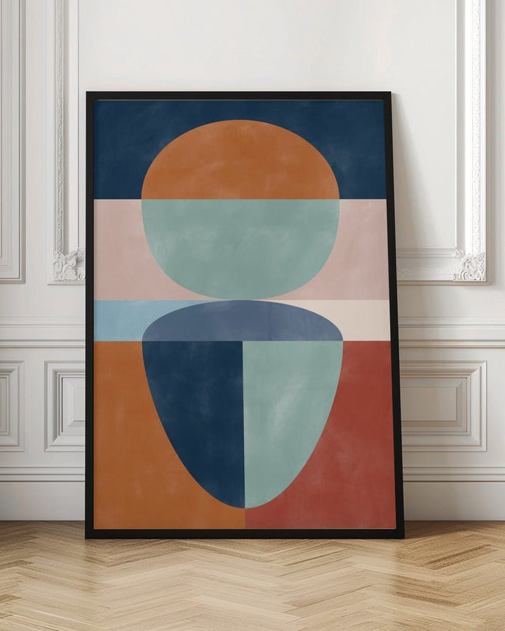 Geometric Shapes In Muted earth tones - Stretched Canvas, Poster or Fine Art Print - I Heart Wall Art - Poster Print, Canvas Print or Framed Art Print