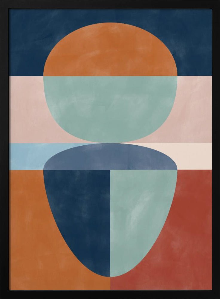 Geometric Shapes In Muted earth tones - Stretched Canvas, Poster or Fine Art Print - I Heart Wall Art - Poster Print, Canvas Print or Framed Art Print