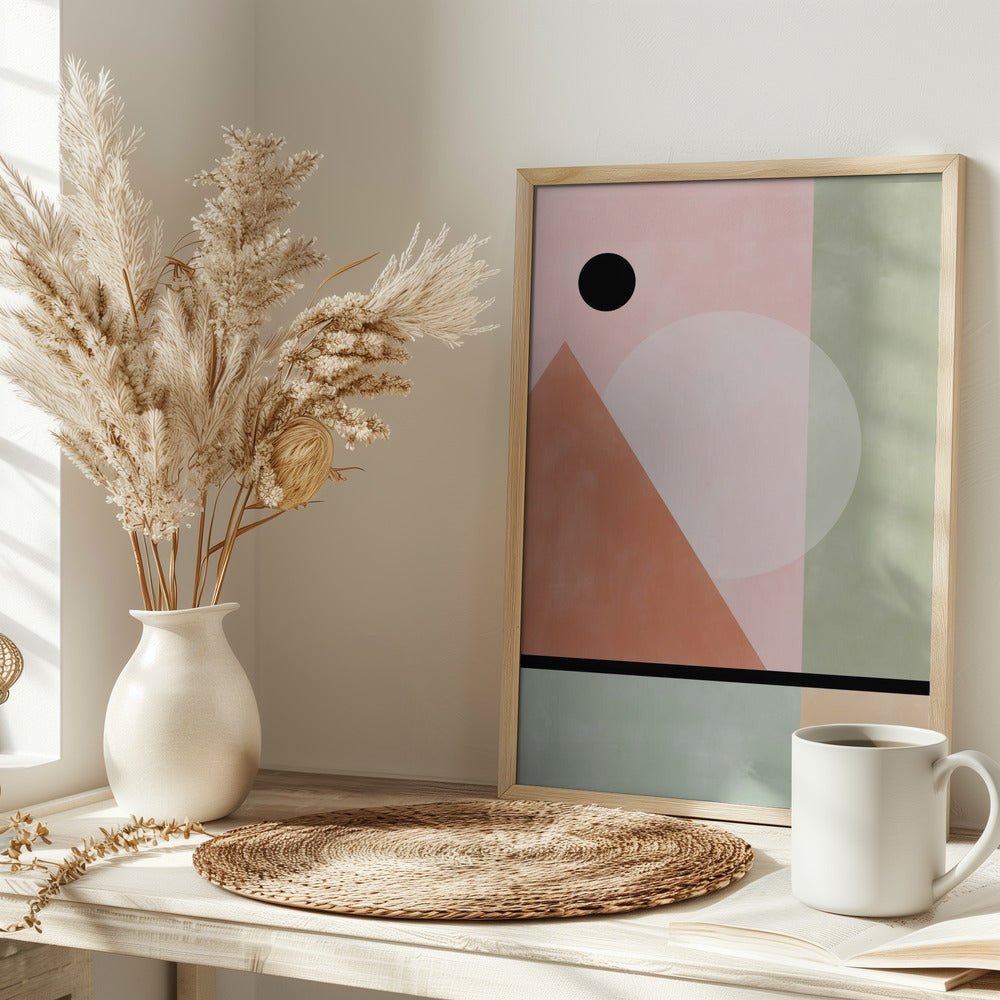 Geometric Shapes In Pastel Tones - Stretched Canvas, Poster or Fine Art Print - I Heart Wall Art - Poster Print, Canvas Print or Framed Art Print