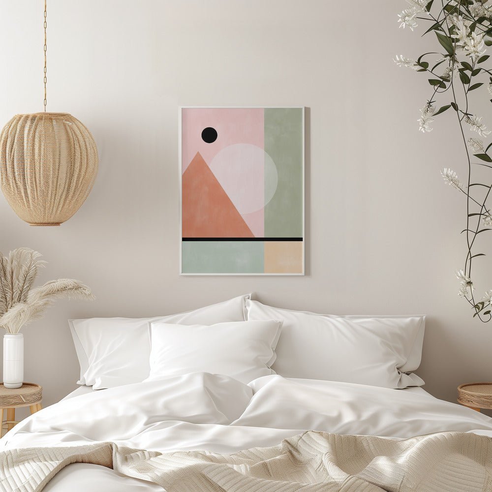 Geometric Shapes In Pastel Tones - Stretched Canvas, Poster or Fine Art Print - I Heart Wall Art - Poster Print, Canvas Print or Framed Art Print