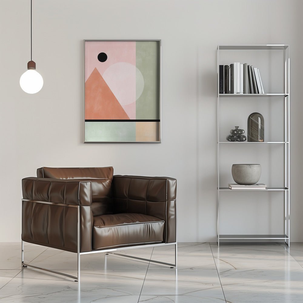 Geometric Shapes In Pastel Tones - Stretched Canvas, Poster or Fine Art Print - I Heart Wall Art - Poster Print, Canvas Print or Framed Art Print