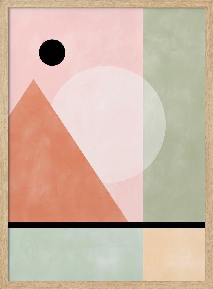 Geometric Shapes In Pastel Tones - Stretched Canvas, Poster or Fine Art Print - I Heart Wall Art - Poster Print, Canvas Print or Framed Art Print