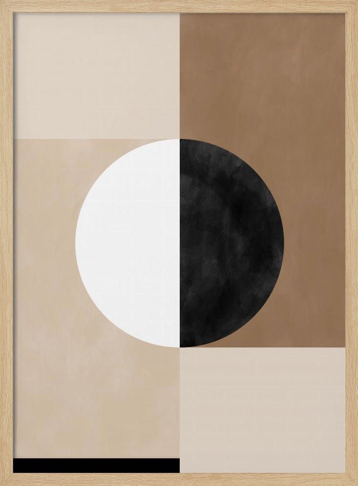 Geometric Shapes with a Central Circle - Stretched Canvas, Poster or Fine Art Print - I Heart Wall Art - Poster Print, Canvas Print or Framed Art Print