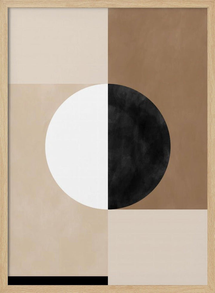 Geometric Shapes with a Central Circle - Stretched Canvas, Poster or Fine Art Print - I Heart Wall Art - Poster Print, Canvas Print or Framed Art Print