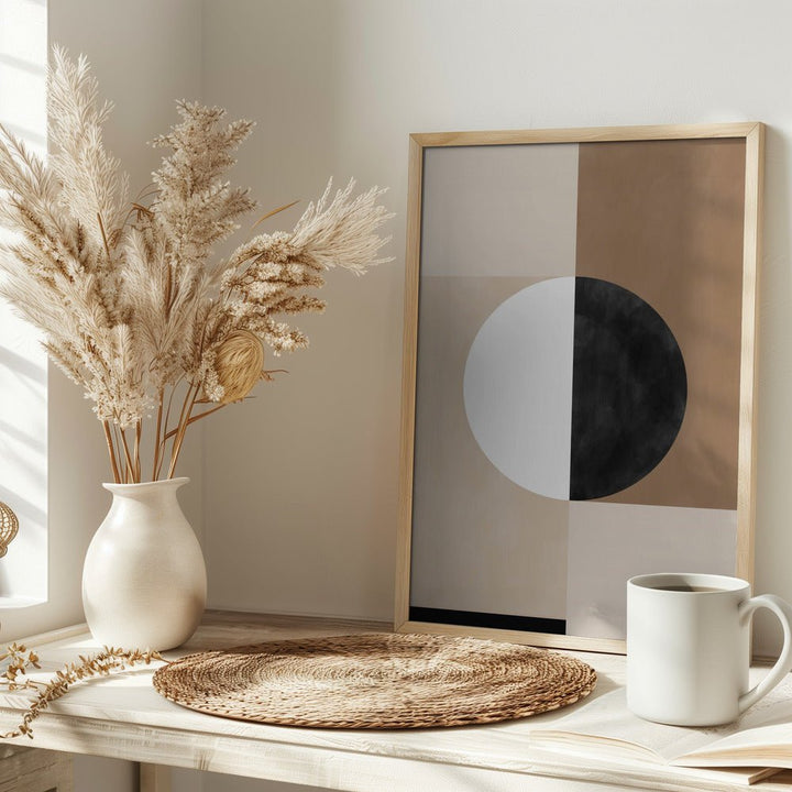 Geometric Shapes with a Central Circle - Stretched Canvas, Poster or Fine Art Print - I Heart Wall Art - Poster Print, Canvas Print or Framed Art Print