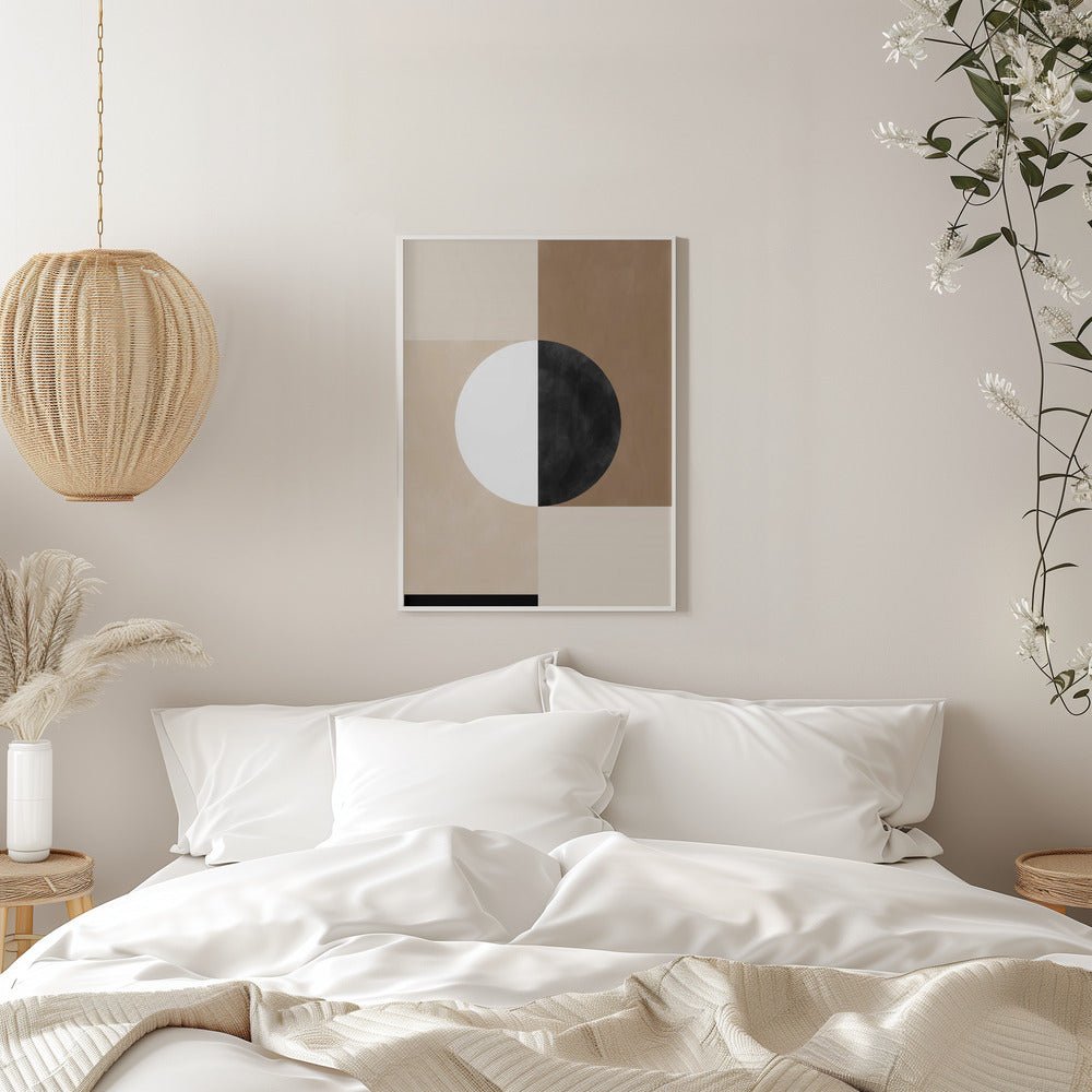 Geometric Shapes with a Central Circle - Stretched Canvas, Poster or Fine Art Print - I Heart Wall Art - Poster Print, Canvas Print or Framed Art Print