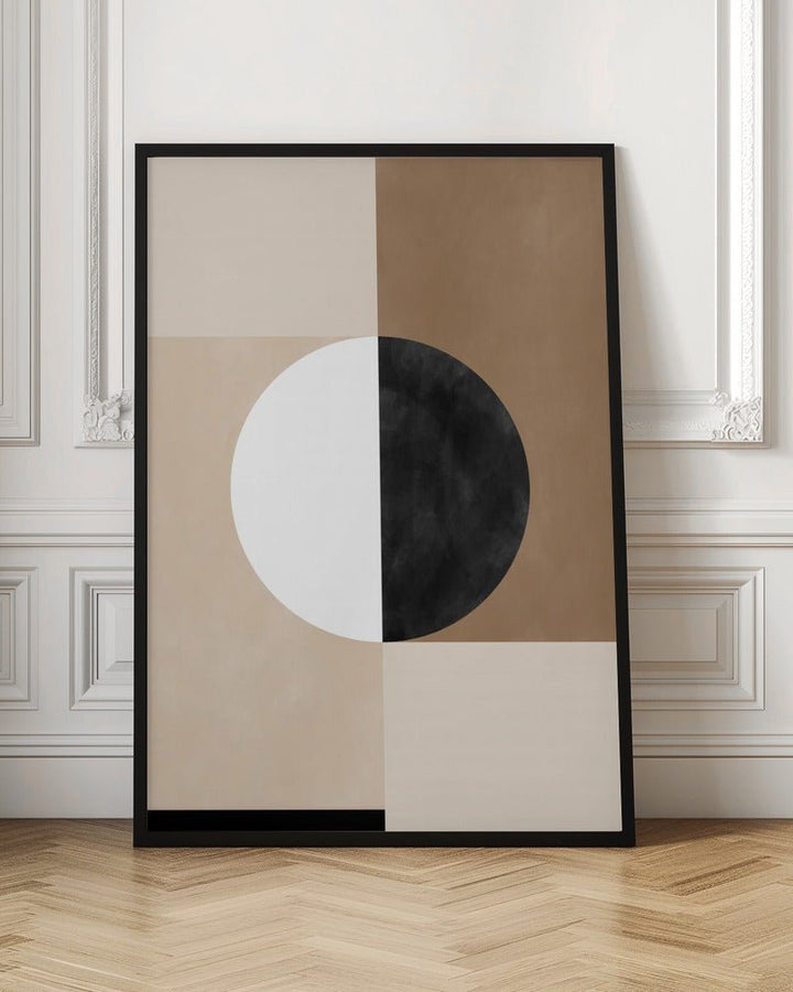 Geometric Shapes with a Central Circle - Stretched Canvas, Poster or Fine Art Print - I Heart Wall Art - Poster Print, Canvas Print or Framed Art Print