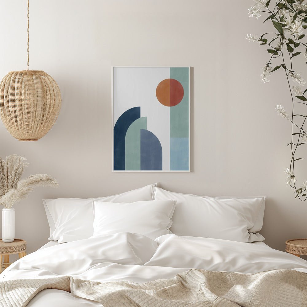 Geometric Shapes With A Minimalist Design - Stretched Canvas, Poster or Fine Art Print - I Heart Wall Art - Poster Print, Canvas Print or Framed Art Print