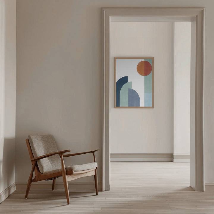 Geometric Shapes With A Minimalist Design - Stretched Canvas, Poster or Fine Art Print - I Heart Wall Art - Poster Print, Canvas Print or Framed Art Print