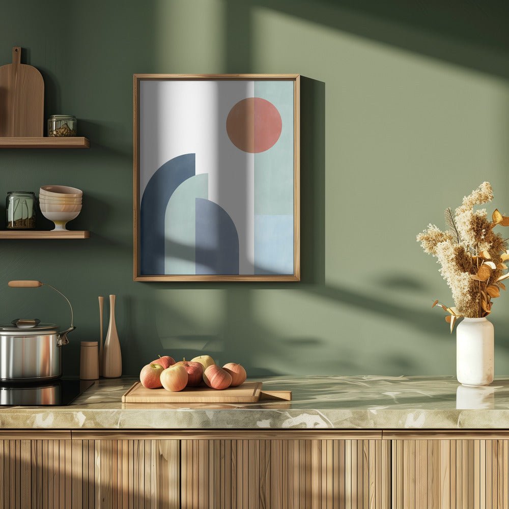 Geometric Shapes With A Minimalist Design - Stretched Canvas, Poster or Fine Art Print - I Heart Wall Art - Poster Print, Canvas Print or Framed Art Print