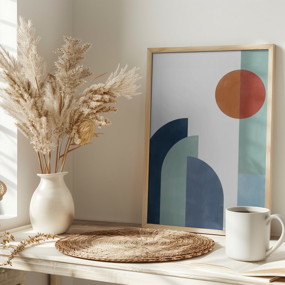 Geometric Shapes With A Minimalist Design - Stretched Canvas, Poster or Fine Art Print - I Heart Wall Art - Poster Print, Canvas Print or Framed Art Print