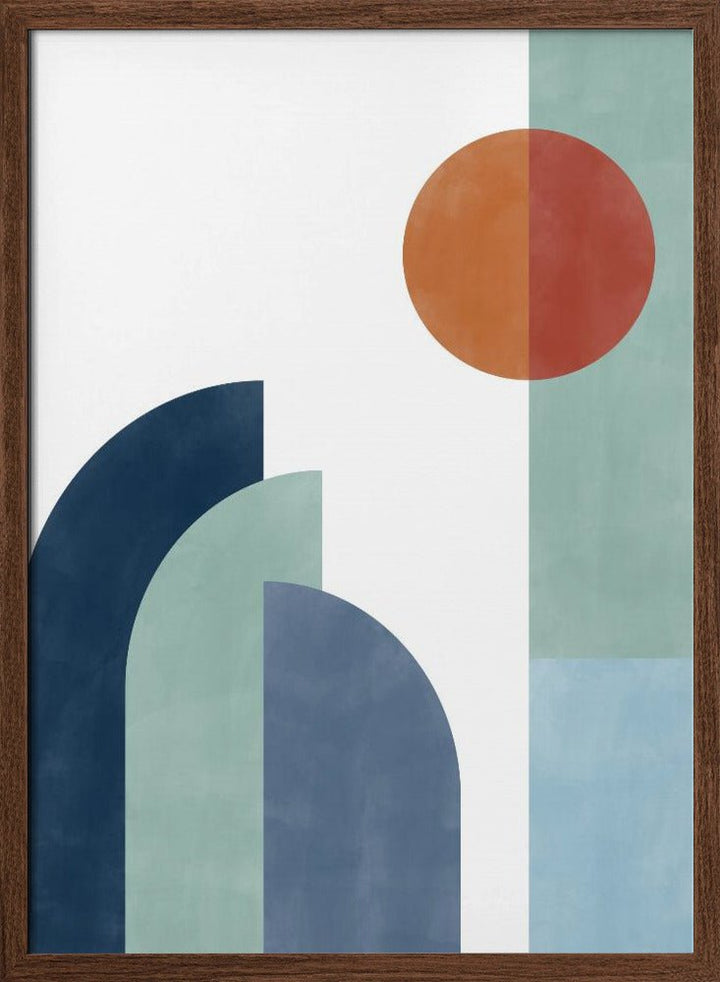 Geometric Shapes With A Minimalist Design - Stretched Canvas, Poster or Fine Art Print - I Heart Wall Art - Poster Print, Canvas Print or Framed Art Print