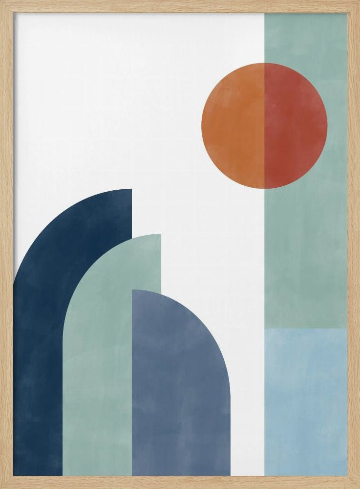 Geometric Shapes With A Minimalist Design - Stretched Canvas, Poster or Fine Art Print - I Heart Wall Art - Poster Print, Canvas Print or Framed Art Print