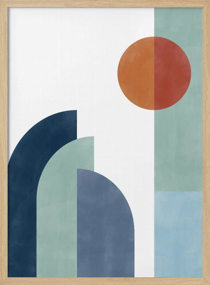 Geometric Shapes With A Minimalist Design - Stretched Canvas, Poster or Fine Art Print - I Heart Wall Art - Poster Print, Canvas Print or Framed Art Print