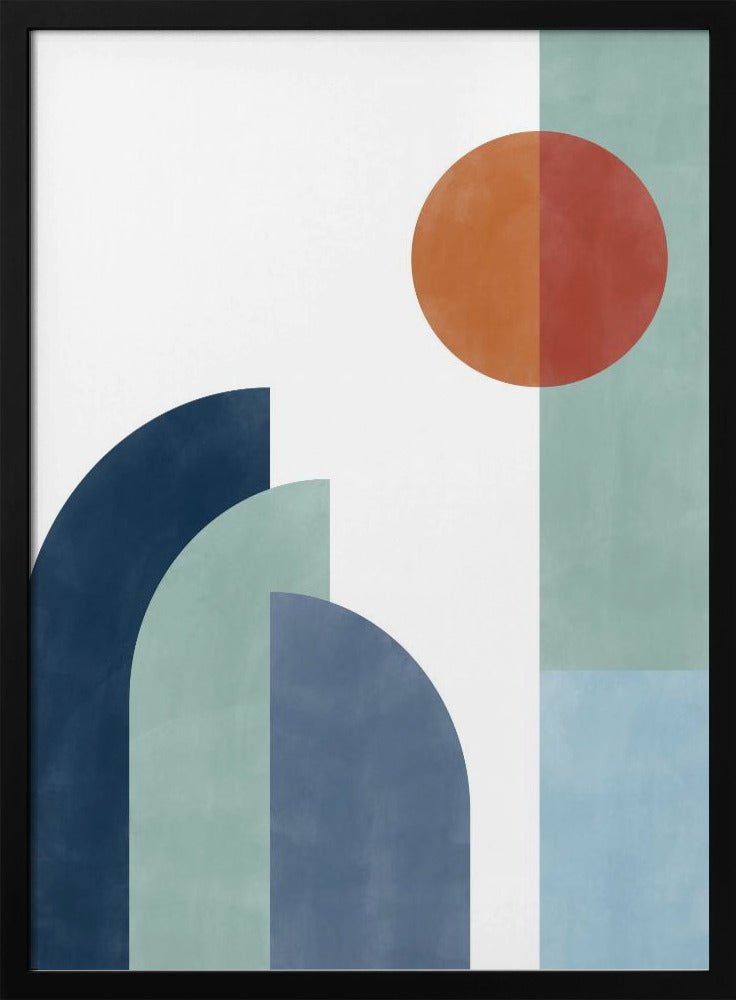 Geometric Shapes With A Minimalist Design - Stretched Canvas, Poster or Fine Art Print - I Heart Wall Art - Poster Print, Canvas Print or Framed Art Print