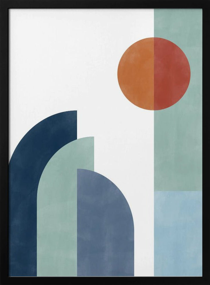Geometric Shapes With A Minimalist Design - Stretched Canvas, Poster or Fine Art Print - I Heart Wall Art - Poster Print, Canvas Print or Framed Art Print