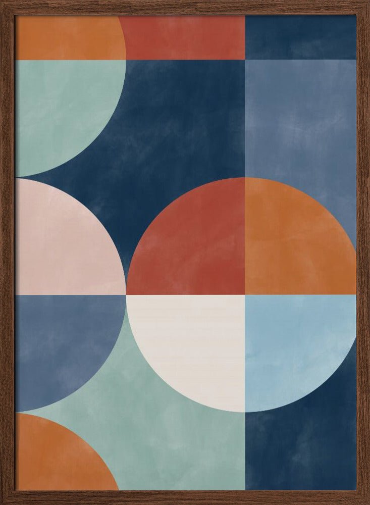 Geometric Shapes With Bold Circles - Stretched Canvas, Poster or Fine Art Print - I Heart Wall Art - Poster Print, Canvas Print or Framed Art Print