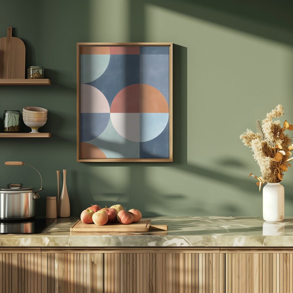 Geometric Shapes With Bold Circles - Stretched Canvas, Poster or Fine Art Print - I Heart Wall Art - Poster Print, Canvas Print or Framed Art Print