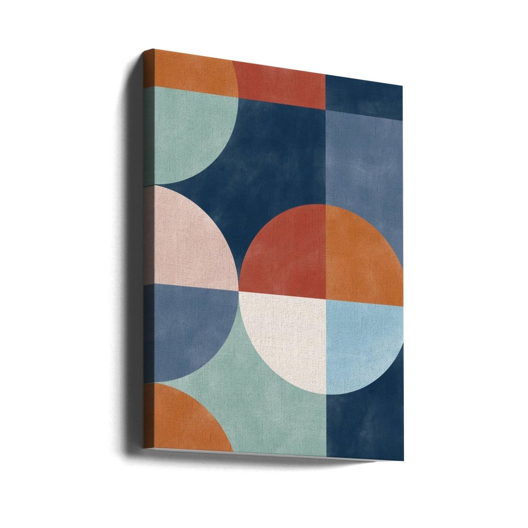 Geometric Shapes With Bold Circles - Stretched Canvas, Poster or Fine Art Print - I Heart Wall Art - Poster Print, Canvas Print or Framed Art Print