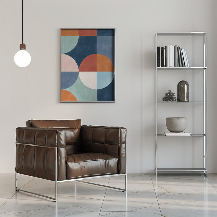 Geometric Shapes With Bold Circles - Stretched Canvas, Poster or Fine Art Print - I Heart Wall Art - Poster Print, Canvas Print or Framed Art Print