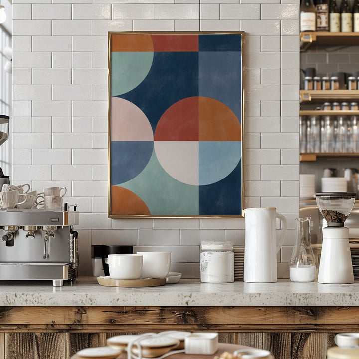 Geometric Shapes With Bold Circles - Stretched Canvas, Poster or Fine Art Print - I Heart Wall Art - Poster Print, Canvas Print or Framed Art Print
